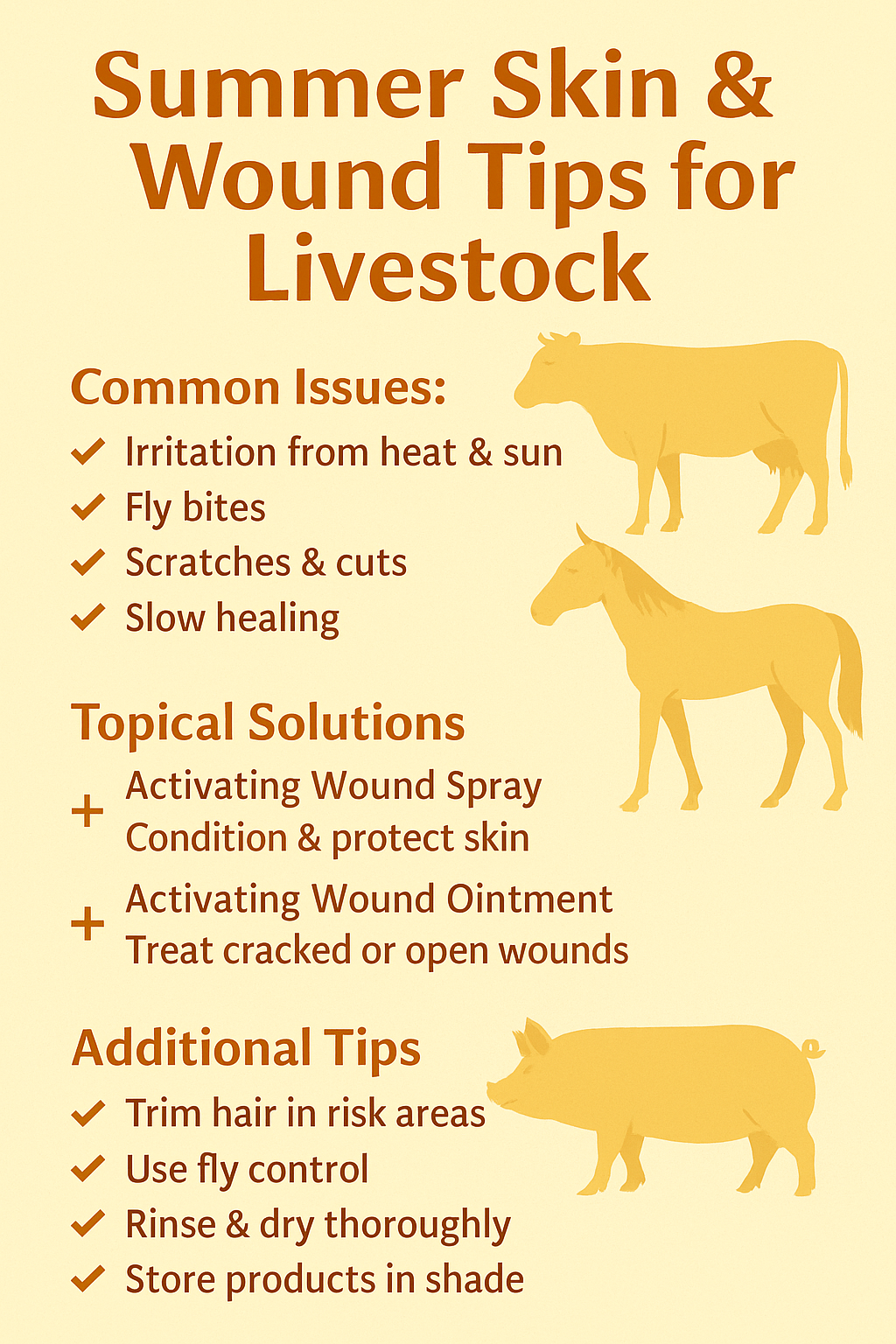 Summer Skin & Wound Tips for Livestock